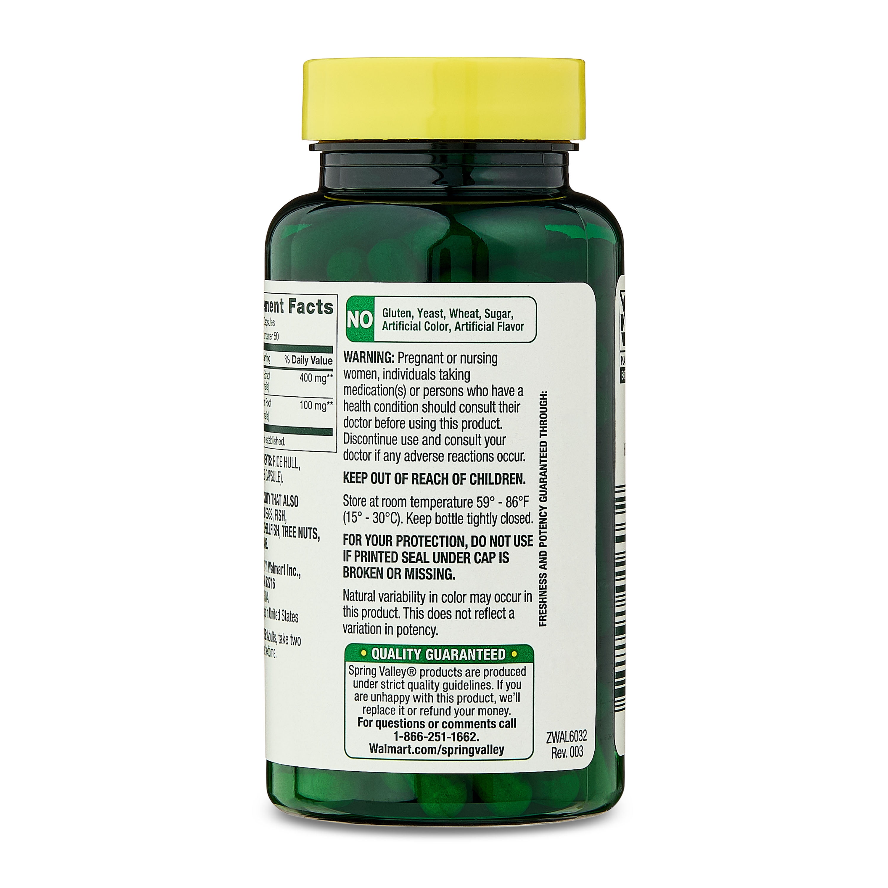 Spring Valley Valerian Root Capsules  500 mg  100 Count