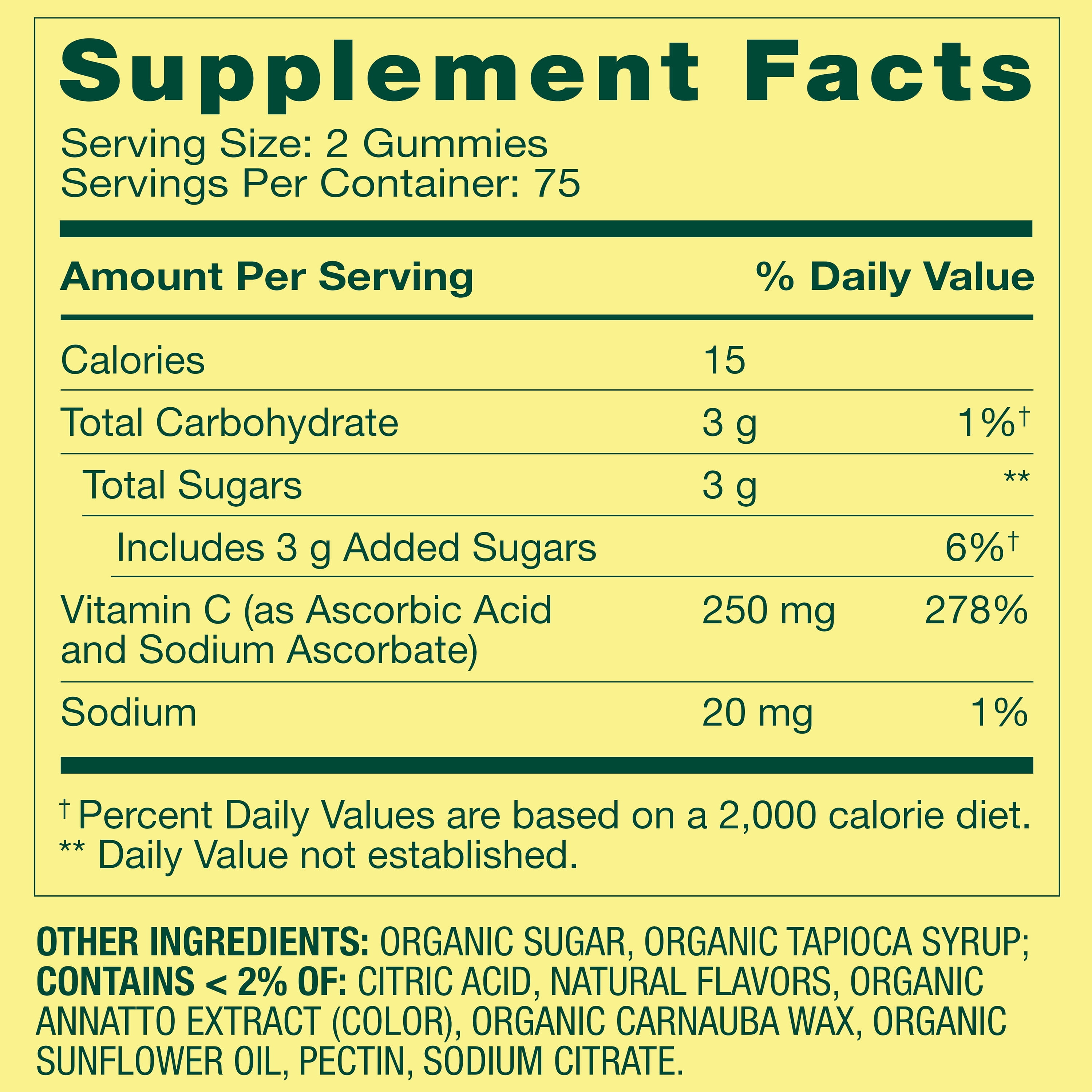 Spring Valley Vitamin C Supplement Vegetarian Gummies for Immune Health  Orange Flavor  250 mg  150 Count