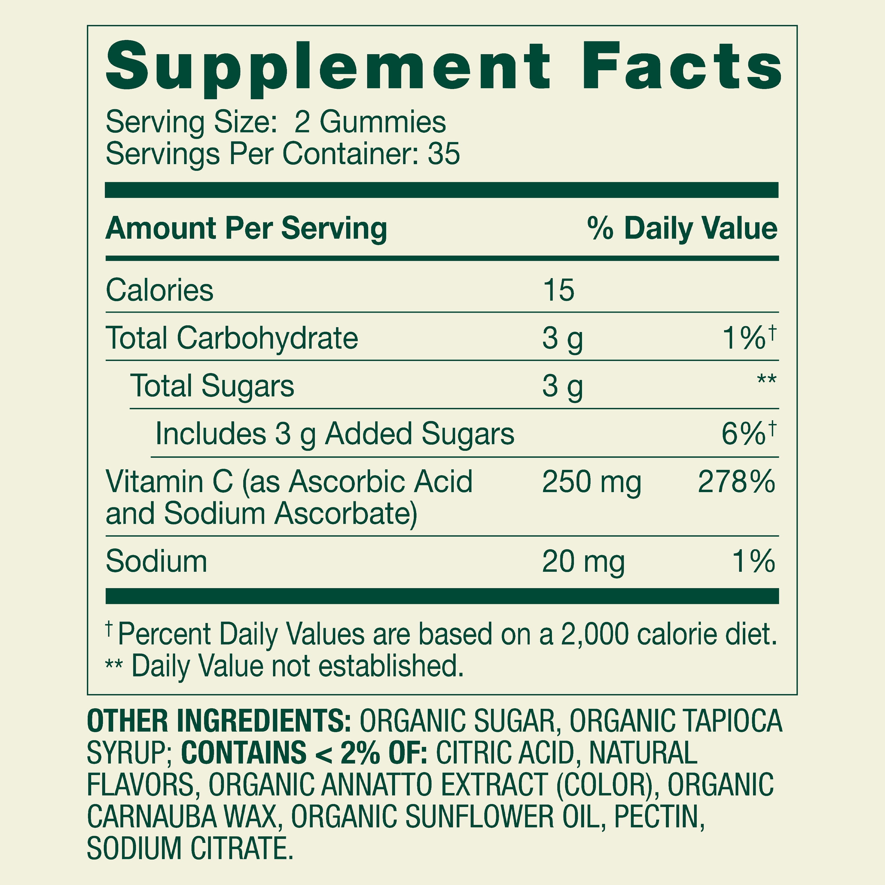 Spring Valley Vitamin C Vegetarian Gummies for Immune Health  Orange  250 mg  150 Count