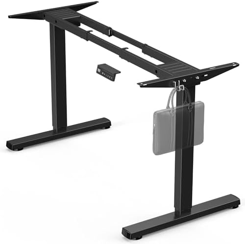 Standing Desk Frame with Powerful Dual Motor  265 lbs Weight Capacity  Electric Adjustable Desk Legs for Max 75 x 35 4  Desktop  3 Memory Height Settings  Black Frame Only