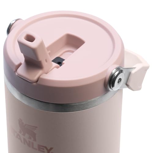 Stanley IceFlow 2 0 Flip Straw Tumbler with Handle 30 oz   Twist On Lid and Flip Up Straw   Leak Resistant Water Bottle   Insulated Stainless Steel   BPA Free   Rose Quartz