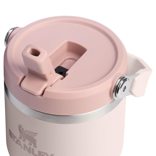 Stanley IceFlow 2 0 Flip Straw Tumbler with Handle 20 oz   Twist On Lid and Flip Up Straw   Leak Resistant Water Bottle   Insulated Stainless Steel   BPA Free   Rose Quartz