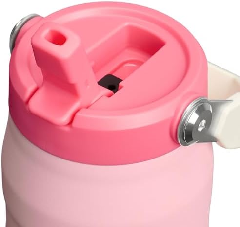 STANLEY - Botella de agua IceFlow Flip Straw 2.0 con pajilla abatible, abertura más grande, acero inoxidable aislado, sin bisfenol A, 36 onzas, liviana y antiderrames, color verde Meadow