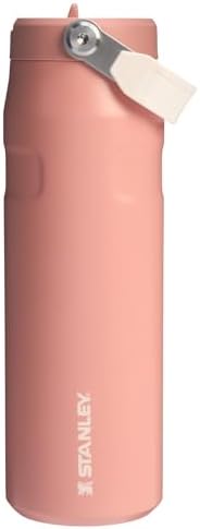 STANLEY - Botella de agua IceFlow Flip Straw 2.0 con pajilla abatible, abertura más grande, acero inoxidable aislado, sin bisfenol A, 36 onzas, liviana y antiderrames, color verde Meadow