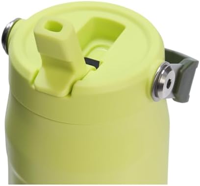 STANLEY - Botella de agua IceFlow Flip Straw 2.0 con pajilla abatible, abertura más grande, acero inoxidable aislado, sin bisfenol A, 36 onzas, liviana y antiderrames, color verde Meadow