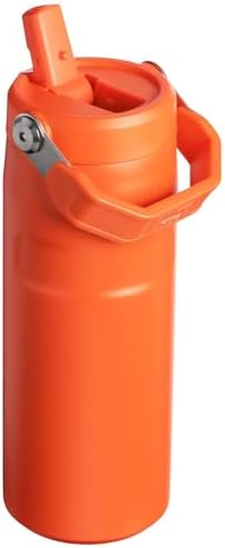 STANLEY - Botella de agua IceFlow Flip Straw 2.0 con pajilla abatible, abertura más grande, acero inoxidable aislado, sin bisfenol A, 36 onzas, liviana y antiderrames, color verde Meadow