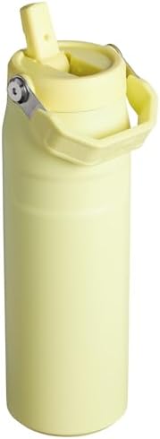 STANLEY - Botella de agua IceFlow Flip Straw 2.0 con pajilla abatible, abertura más grande, acero inoxidable aislado, sin bisfenol A, 36 onzas, liviana y antiderrames, color verde Meadow