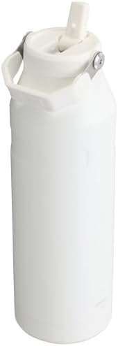 STANLEY - Botella de agua IceFlow Flip Straw 2.0 con pajilla abatible, abertura más grande, acero inoxidable aislado, sin bisfenol A, 36 onzas, liviana y antiderrames, color verde Meadow