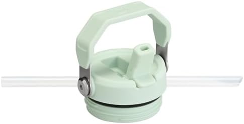 STANLEY - Botella de agua IceFlow Flip Straw 2.0 con pajilla abatible, abertura más grande, acero inoxidable aislado, sin bisfenol A, 36 onzas, liviana y antiderrames, color verde Meadow