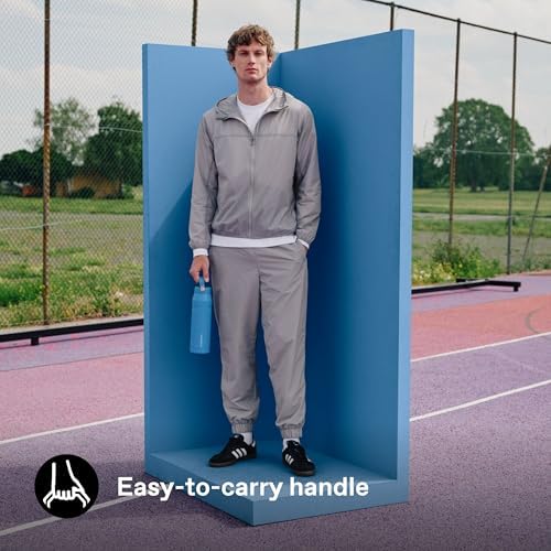 STANLEY - Botella de agua IceFlow Flip Straw 2.0 con pajilla abatible, abertura más grande, acero inoxidable aislado, sin bisfenol A, 36 onzas, liviana y antiderrames, color verde Meadow