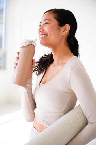 STANLEY - Botella de agua IceFlow Flip Straw 2.0 con pajilla abatible, abertura más grande, acero inoxidable aislado, sin bisfenol A, 36 onzas, liviana y antiderrames, color verde Meadow