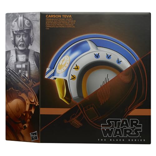 Star Wars The Black Series Carson Teva Premium Electronic Helmet with Advanced LED and Sound Effects  Ages 14 and Up