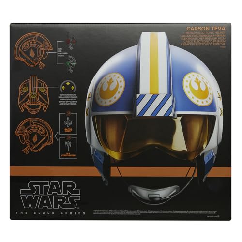 Star Wars The Black Series Carson Teva Premium Electronic Helmet with Advanced LED and Sound Effects  Ages 14 and Up