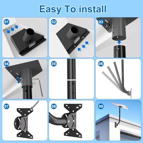 Starlink Gen 3 Wall Mount  Adjustable Starlink Mounting Kit Gen 3  Starlink V3 Pole Mount  Starlink Gen 3 Pipe Adapter for Roof Eave RVs