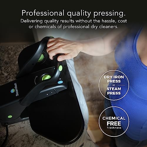 Steamfast SF 623 Mid Size Steam Press with Multiple Fabric Settings and Steam Burst Function  Black  20 47 L x 17 16 W x 6 73 H