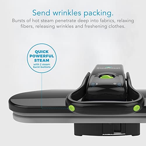 Steamfast SF 623 Mid Size Steam Press with Multiple Fabric Settings and Steam Burst Function  Black  20 47 L x 17 16 W x 6 73 H