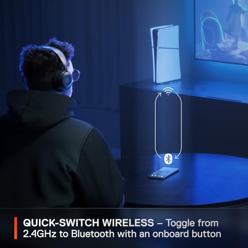 SteelSeries Arctis Nova 5 Wireless Multi System Gaming Headset   Neodymium Magnetic Drivers  Bluetooth   Renewed 