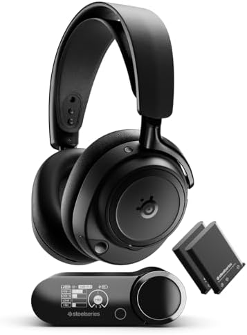 SteelSeries Arctis Nova Elite   Hi Res Wireless Gaming Headset   96kHz/24bit   Carbon Fiber Speakers   ANC   AI Noise Rejection   App   2 4GHz   BT   Multi Source Mix   OmniPlay PC PlayStation Xbox