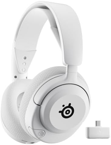 SteelSeries Arctis Nova 5 Wireless Multi System Gaming Headset   White   Neodymium Magnetic Drivers   100  Audio Presets   60 HR Battery   2 4GHz or BT   Gen2 X Mic   PC  PS5  PS4  Switch  Mobile