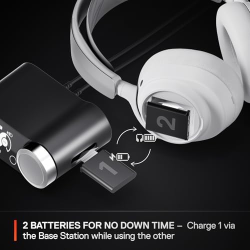 SteelSeries Arctis Nova Pro Wireless Multi System Gaming Headset   Neodymium Magnetic Drivers   Active Noise Cancellation   Infinity Power System   Gen 2 Mic   PS5  PS4  PC  Switch  Mobile   White