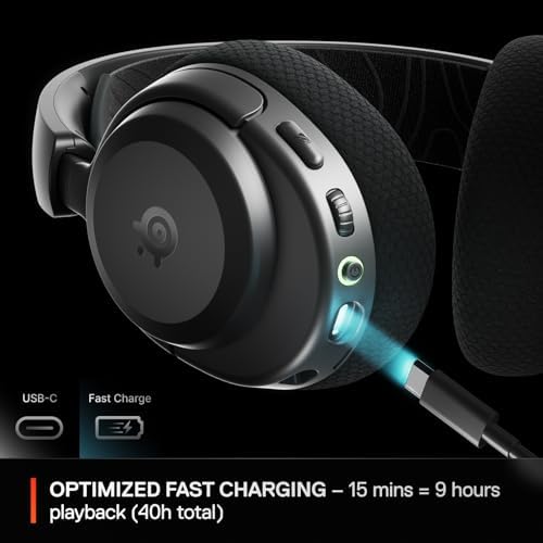 SteelSeries Arctis Nova 3X Wireless Multi Platform Gaming Headset   Mobile App Control   40 HR Battery   Neodymium Magnetic Drivers   2 4GHz/Bluetooth   Xbox  PS5  PC  Switch  Mobile   Black