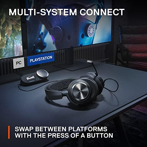 SteelSeries Arctis Nova Pro Multi System Gaming Headset   Premium Hi Fi Drivers  Hi Res Audio   360  Spatial Audio   GameDAC Gen 2   ESS Sabre Quad DAC   Stealth Retractable Mic   PC  PS5  PS4  Switch