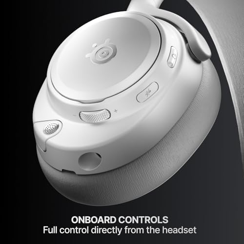 SteelSeries Arctis Nova Pro Omni   Hi Res Wireless Gaming Headset  96kHz/24bit  ANC  ClearCast Pro Mic  AI Noise Rejection  Mobile App  Mix 2 4GHz   BT  OmniPlay PC PlayStation Xbox   White