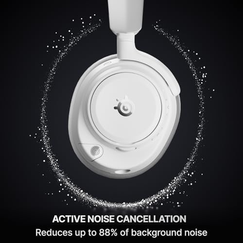SteelSeries Arctis Nova Pro Omni   Hi Res Wireless Gaming Headset  96kHz/24bit  ANC  ClearCast Pro Mic  AI Noise Rejection  Mobile App  Mix 2 4GHz   BT  OmniPlay PC PlayStation Xbox   White