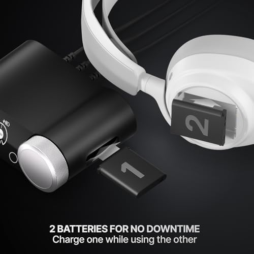SteelSeries Arctis Nova Pro Omni   Hi Res Wireless Gaming Headset  96kHz/24bit  ANC  ClearCast Pro Mic  AI Noise Rejection  Mobile App  Mix 2 4GHz   BT  OmniPlay PC PlayStation Xbox   White