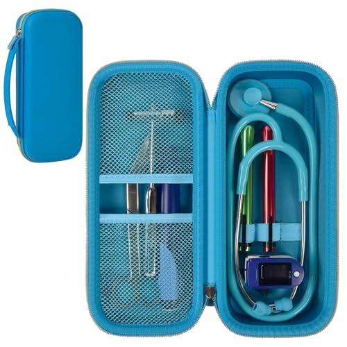 Stethoscope Case Compatible with 3M Littmann Classic III Monitoring/Lightweight II S E/Cardiology IV Diagnostic/MDF Acoustica Stethoscopes  Black Flower