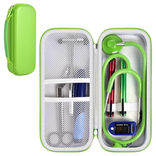 Stethoscope Case Compatible with 3M Littmann Classic III Monitoring/Lightweight II S E/Cardiology IV Diagnostic/MDF Acoustica Stethoscopes  Black Flower