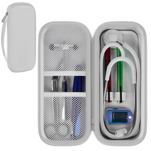 Stethoscope Case Compatible with 3M Littmann Classic III Monitoring/Lightweight II S E/Cardiology IV Diagnostic/MDF Acoustica Stethoscopes  Black Flower