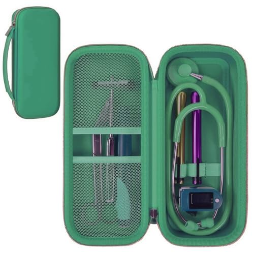 Stethoscope Case Compatible with 3M Littmann Classic III Monitoring/Lightweight II S E/Cardiology IV Diagnostic/MDF Acoustica Stethoscopes  Black Flower