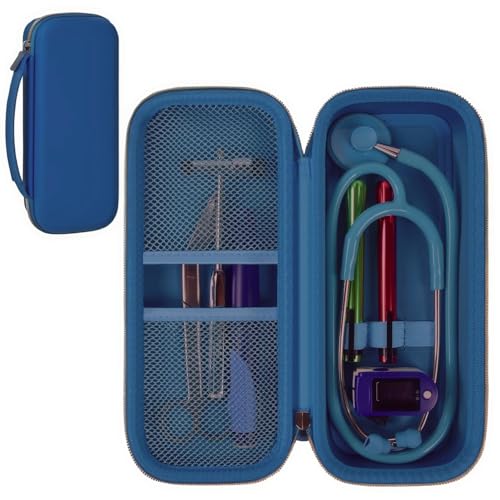 Stethoscope Case Compatible with 3M Littmann Classic III Monitoring/Lightweight II S E/Cardiology IV Diagnostic/MDF Acoustica Stethoscopes  Black Flower