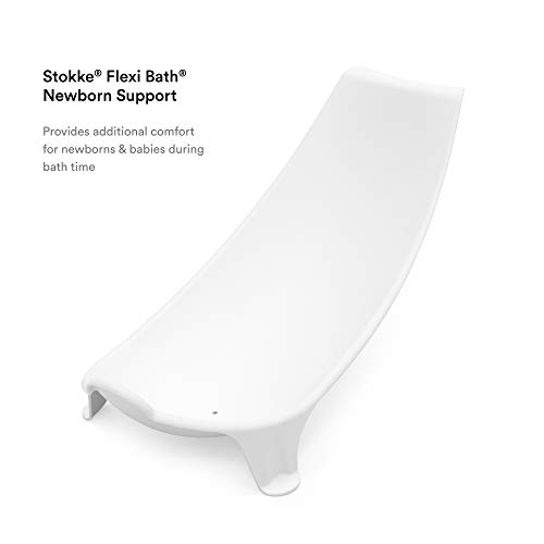 Stokke Flexi Bath Newborn Support  White   Best for Babies Up to Eight Months or 17 6 lbs   Lightweight  Convenient  Comfortable & Safe