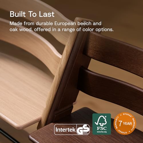 Stokke Tripp Trapp High Chair 2  Natural   Cushion 2  Nordic Grey    Stokke Tray  White    Includes Chair   Baby Set with Removable Harness for Children 6 36 Months