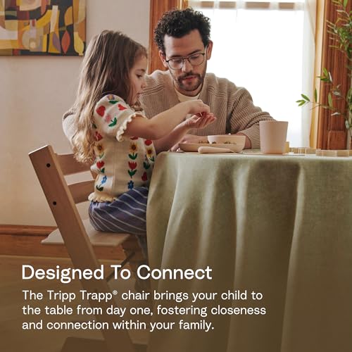Stokke Tripp Trapp High Chair 2  Natural   Cushion 2  Nordic Grey    Stokke Tray  White    Includes Chair   Baby Set with Removable Harness for Children 6 36 Months