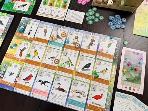Stonemaier Games  Wingspan Americas Expansion by Elizabeth Hargrave   Add to Wingspan   Includes Small Hummingbird Cards with New Mechanism  111 Unique New Colorful Birds  & More   1 5 Players  90 Min