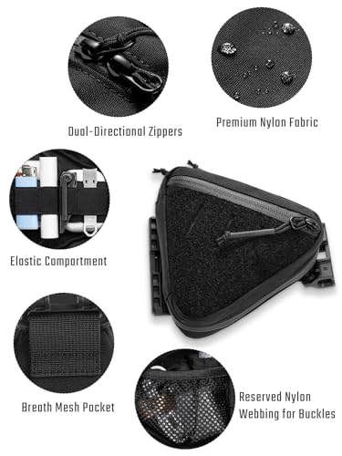 Storage A8 Mini EDC Pouch  Multi Purpose Organization Storage  Small Gear Organizer with Strap  Utility Zipper Pouch for Daily Carry  Black 