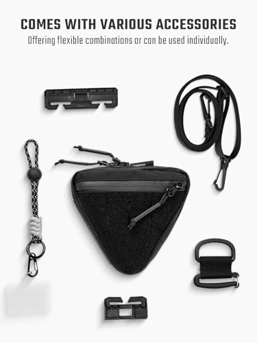 Storage A8 Mini EDC Pouch  Multi Purpose Organization Storage  Small Gear Organizer with Strap  Utility Zipper Pouch for Daily Carry  Black 