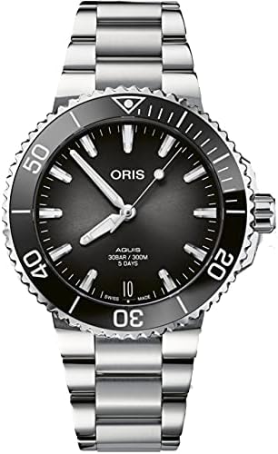 Strap Oris Aquis Date  in House Calibre 400  Steel Watch  41 5mm 01 400 7769 4154 07 8 22 09PEB Black Silver