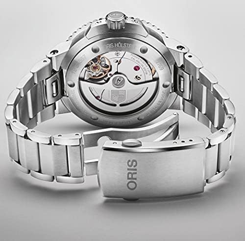 Strap Oris Aquis Date  in House Calibre 400  Steel Watch  41 5mm 01 400 7769 4154 07 8 22 09PEB Black Silver