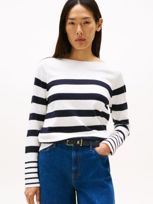 Stripe Boatneck Sweater