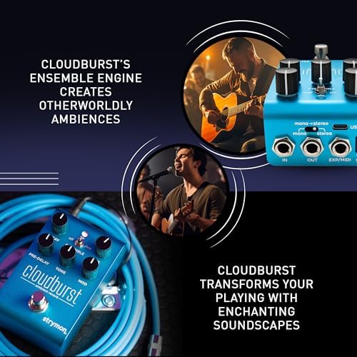 Strymon Cloudburst Ambient Reverb Guitar Pedal with Ensemble Engine  for Electric and Acoustic Guitar  Synths  Vocals and Keyboards