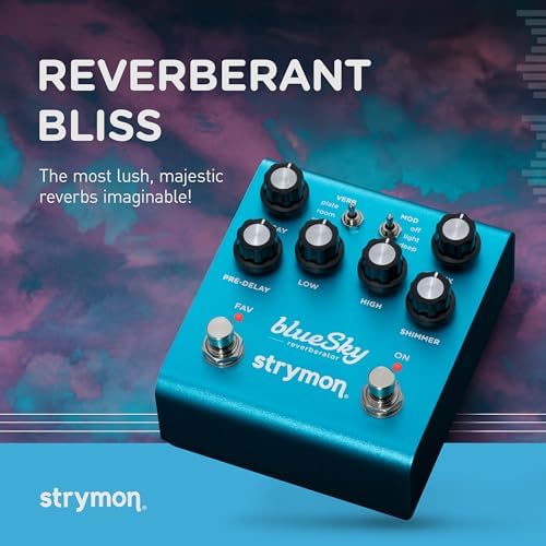 Strymon blueSky V2 Guitar Effects Pedal with Studio Quality Plate  Room and Spring Reverbs  for Electric and Acoustic Guitar  Synths  Vocals and Keyboards