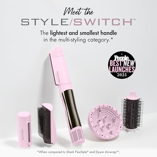 StyleSwitch Ionic Multi Styler  Air Styler and Hair Dryer  Lightweight Hot Air Brush with 5 Attachments  Automatic Dual Voltage