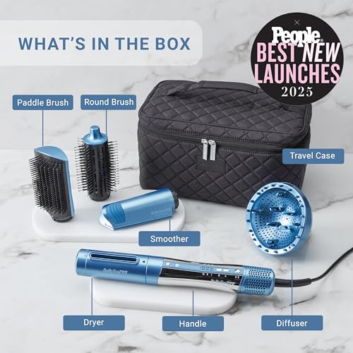 StyleSwitch Ionic Multi Styler  Air Styler and Hair Dryer  Lightweight Hot Air Brush with 5 Attachments  Automatic Dual Voltage