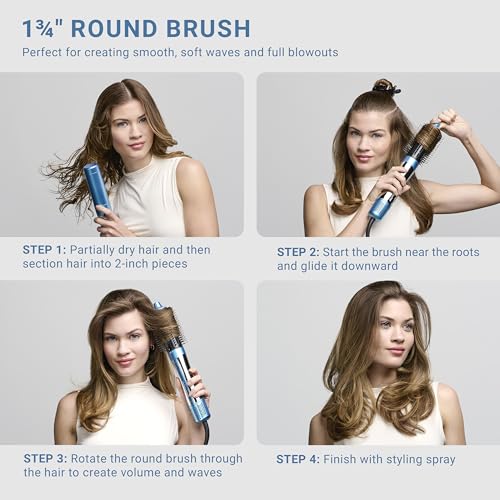 StyleSwitch Ionic Multi Styler  Air Styler and Hair Dryer  Lightweight Hot Air Brush with 5 Attachments  Automatic Dual Voltage