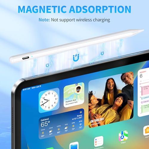 Stylus Pen  Active Stylus Pen Compatible for iOS and Android Touchscreens/Phones  Rechargeable Stylus Pen with Dual Touch Screen  Stylus Pencil for A pple/Android/Tablet  16 5CM White