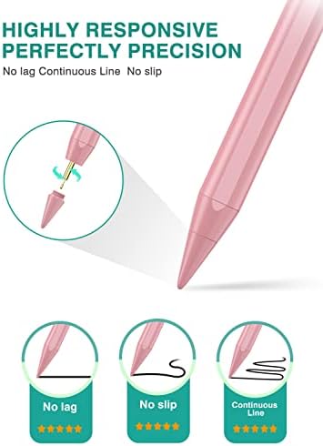 Stylus Pen for iPad 6th 11th Generation  10 Mins Fast Charge with Tilt Sensitivity & Palm Rejection  Compatible with Apple iPad 2018 2025  iPad Air 3/4/5/M2/M3  iPad mini 5/6  iPad Pro 11/12 9/M4